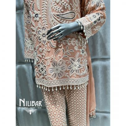 Light Peach Georgette Pant Suit