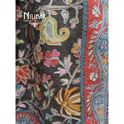 Black Pashmina Embroidered Shawl