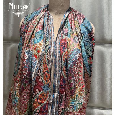 Multicolor Pashmina Embroidered Shawl