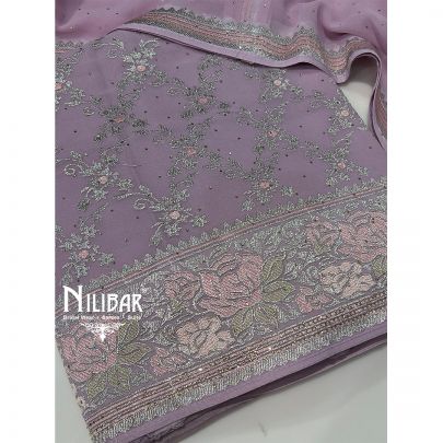 Lilac Georgette Unstitched Suit