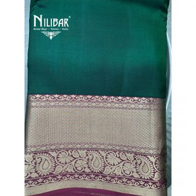 Green Silk Embroidered Kanjivaram Saree