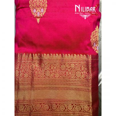 Pink Silk Embroidered Kanjivaram Saree