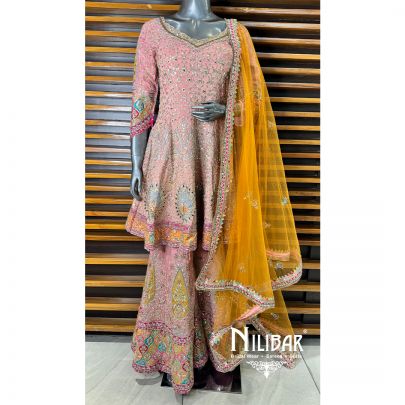 Pink Lame Garara Suit