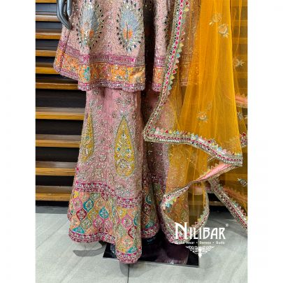 Pink Lame Garara Suit