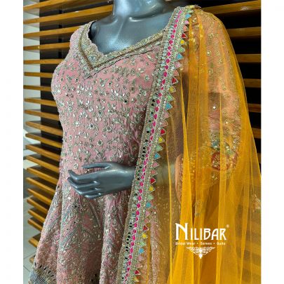 Pink Lame Garara Suit