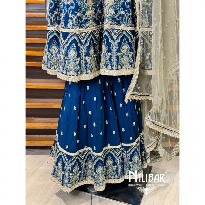 Blue Georgette Garara Suit
