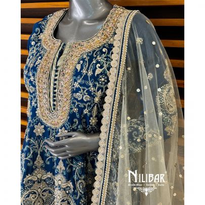 Blue Georgette Garara Suit