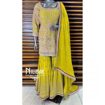 Neon Georgette Garara Suit