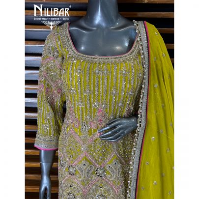 Neon Georgette Garara Suit