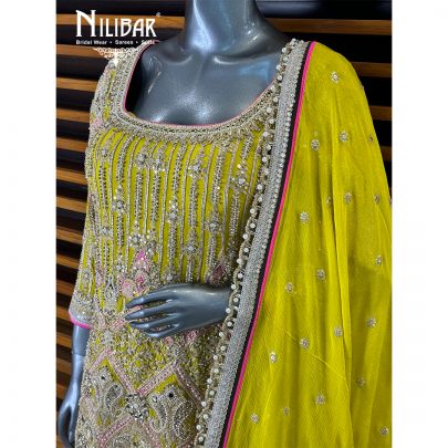 Neon Georgette Garara Suit
