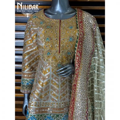 Multicolor Silk Palazzo Suit
