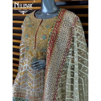 Multicolor Silk Palazzo Suit