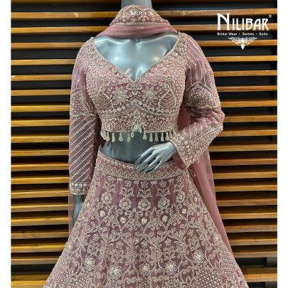 Pink Net Lehenga
