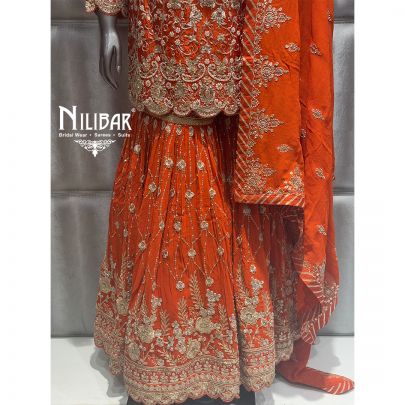 Orange Georgette Garara Suit