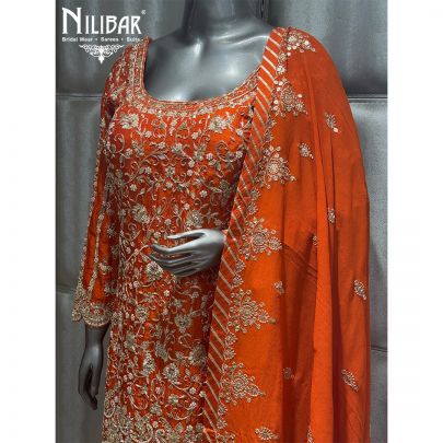 Orange Georgette Garara Suit