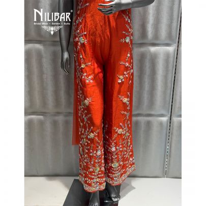 Orange Silk Jumpsuit