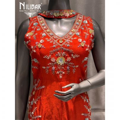 Orange Silk Jumpsuit