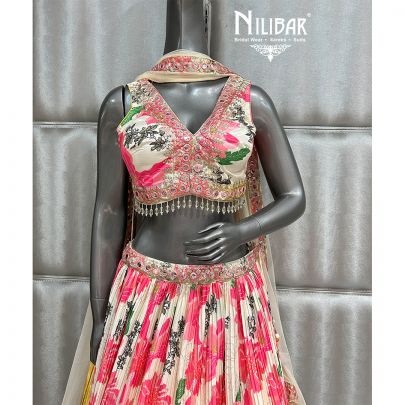 Multicolor Crepe Casual Lehenga