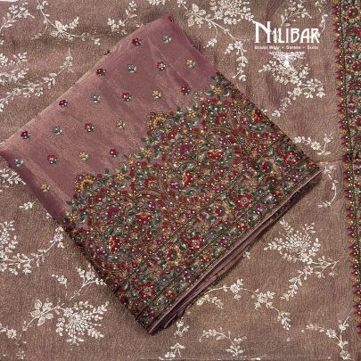 Rose Gold Lamé Tissue Unstitched Suit