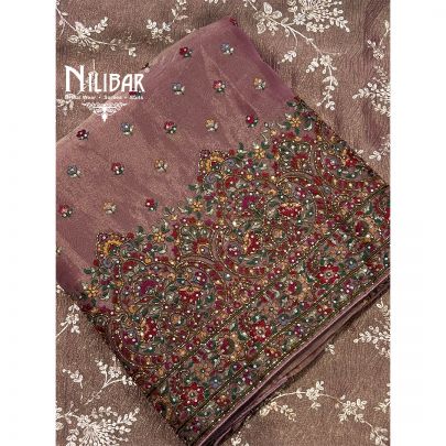 Rose Gold Lamé Tissue Unstitched Suit