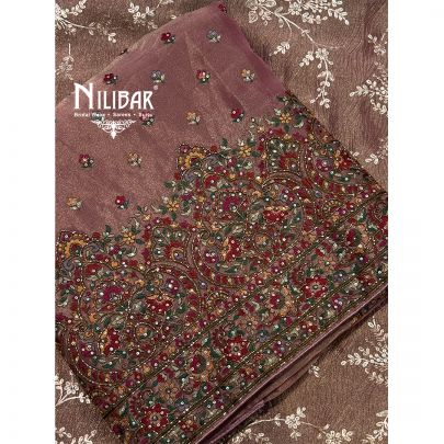 Rose Gold Lamé Tissue Unstitched Suit