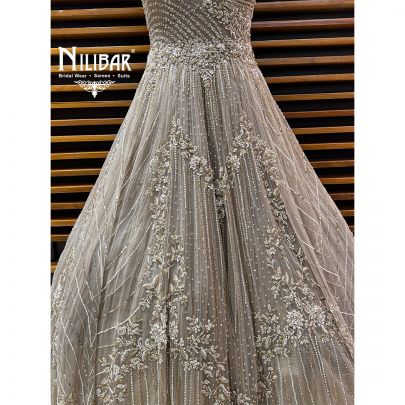 Beige Net Gown