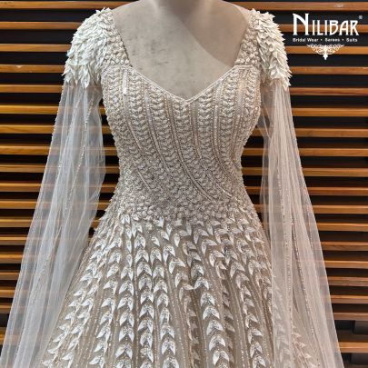 Off White Net Gown