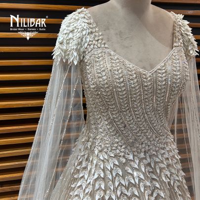 Off White Net Gown