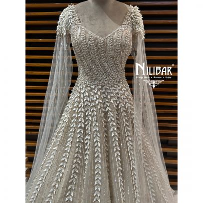 Off White Net Gown