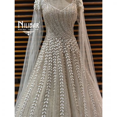 Off White Net Gown