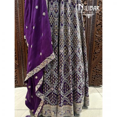 Violet Georgette Anarkali Suit