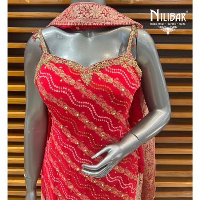 Rani Pink Georgette Garara Suit