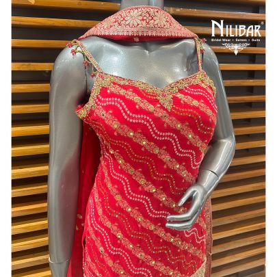 Rani Pink Georgette Garara Suit