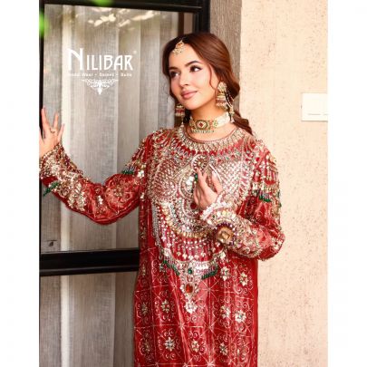 Bhavya Jain In Our Maroon Red Tissue Pant Suit Set
