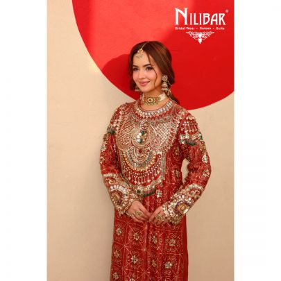 Bhavya Jain In Our Maroon Red Tissue Pant Suit Set