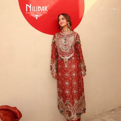 Bhavya Jain In Our Maroon Red Tissue Pant Suit Set