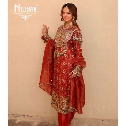 Bhavya Jain In Our Maroon Red Tissue Pant Suit Set