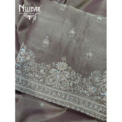 Rose Gold Lamé Tissue Unstitched Suit