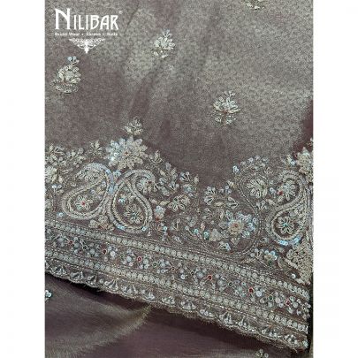 Rose Gold Lamé Tissue Unstitched Suit
