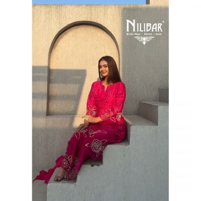 Ishmeen Arora In Our Magenta Pink Bandhani Print Pant Suit