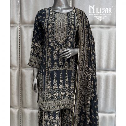 Dark Grey Crepe Jaffa Set