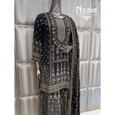 Dark Grey Crepe Jaffa Set