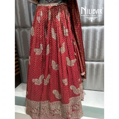 Rust Lamé tissue Casual Lehenga