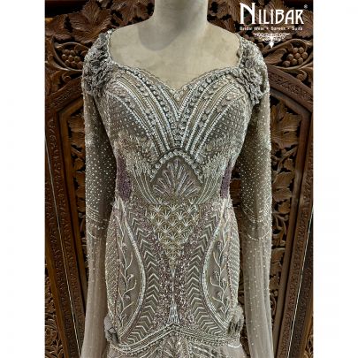 Almond Soft Net Gown