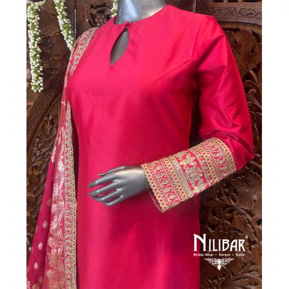 Pink Silk Pant Suit