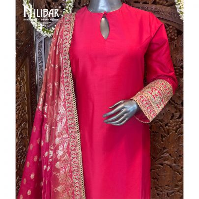 Pink Silk Pant Suit