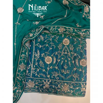 Blue Silk Unstitched Suit