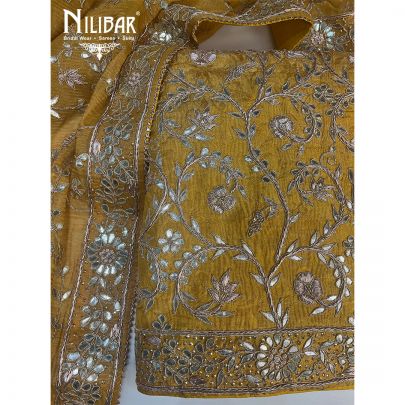 Yellow Silk Unstitched Suit