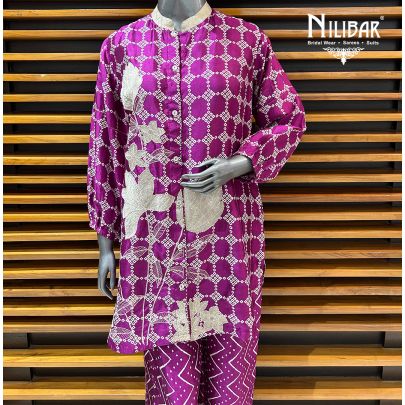 Jam Purple Organza Co-ord Set