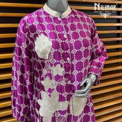 Jam Purple Organza Co-ord Set